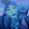 Ölgemälde  "April-Ende" 60 x 70 cm (2023)