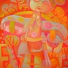 Marion Lucka: Beschützerin, Öl, 80 x 100 cm (1996)