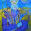 Marion Lucka: Ölgemälde " Blauhaarige" 60 x 80 cm (2012) überarbeitet