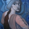 Marion Lucka: Ölgemälde " Blickende" 60 x 80 cm (2009)