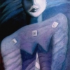 Marion Lucka: Dolchstoß, Öl, 30 x 60 cm (1993)