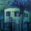 Marion Lucka: Dreifrauenhaus, Öl, 60 x 80 cm (2006)