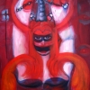 Marion Lucka: "Feuerengel" 50 x 80 cm (2017)
