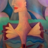 Marion Lucka: Flügelfrau, Öl, 50 x 70 cm (2008)