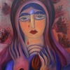 Marion Lucka: Ölgemälde "Frühlingsmadonna" 60  x  80 cm (2019)