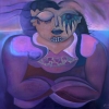 Marion Lucka: Frau im November, Öl, 50 x 50 cm (2010)