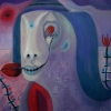 Marion Lucka: Gesichtzustand im Oktober, Öl, 40 x 40 cm (2008)