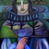 Marion Lucka: "Heilerin sieht grün" 70 x 100 cm (April 2017)