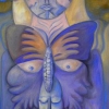 Marion Lucka: heller Schmetterling, 50 x 70 cm (2014)