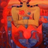 Marion Lucka: Im Garten, Öl, 70 x 100 cm (2007)