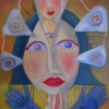 Marion Lucka: Dreiaugenfrau, 30 x 40 cm (2007) Künstlerhaus Schirnding