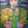 Marion Lucka: Ölgemälde "Persönlicher Heilengel" 60 x 80 cm (Mai 2018)