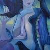 Marion Lucka: Ölgemälde "Rabenfrau" 60 x 80 cm (2012)