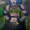 Marion Lucka: Ölgemälde " Rauhnachtfrau" 70 x 100 cm (2018)