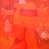 Marion Lucka: Rote Zauberin, Öl, 50 x 70 cm (2006)