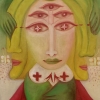 Ölgemälde " Rote Maiaugen" 40 x 50 cm (2023)