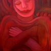 Marion Lucka: Roter Engel, Öl, 70 x 100 cm (2006)