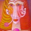 Marion Lucka: Rothaarige2, Öl, 70 x 100 cm (2001)