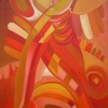 Marion Lucka: Sanfter Engel, Öl, 90 x 130 cm (2000)