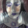 Marion Lucka: Schützender Engel, Öl, 30 x 40 cm (2004)
