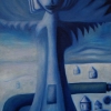 Marion Lucka: Schneekönigin, Öl, 40 x 50 cm (1998)