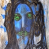 Marion Lucka: Schrei in der Nacht, Öl, 70 x 80 cm (1998)
