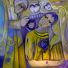 Marion Lucka: Schutzengel, 100 x 100 cm (20015)