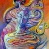 Marion Lucka: Schutzengel, Acryl, 70 x 90 cm (1995)