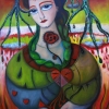 Marion Lucka: Ölgemälde "Sommer-Herz-Schmerz" 60 x 80 cm (3. Juni 2019)