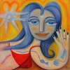 Ölgemälde "Sonnenschein" 50 x 50 cm (2019)