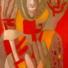 Marion Lucka: Verletzte, Öl, 60 x 80 cm (2000)