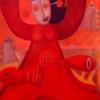 Marion Lucka: Wärmeengel, Öl, 80 x 100 cm (2001)