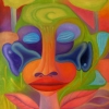 Marion Lucka: Wasserauen, Öl, 30 x 40 cm (1990)