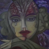 Marion Lucka: Weiße Träne im Januar, Öl, 60 x 60 cm (2016)