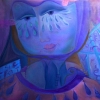 Marion Lucka: Weinende, Öl, 70 x 70 cm (2010)