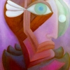 Marion Lucka: Zweiflerin, Öl, 100 x 120 cm (2000)