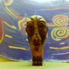 Marion Lucka:Marion Lucka: Indianer, Ton mit Gemälde (1995)
