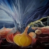 Marion Lucka: Stillleben mit Zwiebeln, Öl, 60 x 70 cm (1979)