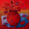 Marion Lucka: Augenstillleben, Öl, 50 x 50 cm (2006)