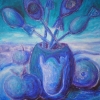 Marion Lucka: Stillleben mit Fischen, 30 x 40 cm (1996)