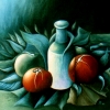 Marion Lucka: Dämonische Stillleben, Öl, 50 x 60 cm (1985))