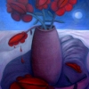 Marion Lucka: Stillleben bei Vollmond, 50 x 60 cm (2004))