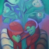 Ölgemälde "Herzblumenen" 70 x 100 cm (2022)