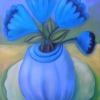 Marion Lucka: Ölgemälde "Aprilstillleben3 "40 x 40 cm (2020)