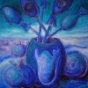 Marion Lucka: Blaustillleben, 40 x 50 cm (2006)