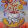 Marion Lucka: Ölgemälde " Stillleben im Januar" 50 x 70 cm (2020)