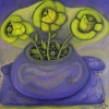 Marion Lucka: "Gelbe Blüten" 40 x 40 cm (2019)