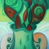 Ölgemälde "Januargrünrot" 50 x 70 cm (2022)