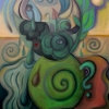 Ölgemälde " Oktoberleben" 50 x 60 cm (2021)