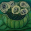 Marion Lucka: Osterstillleben, Öl, 30 x 40 cm (2018)